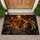 Glowing Golden Skeleton Emerging From Cracked Stone Well for Halloween Horror Fans Doormat - 1