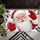 Jolly Santa Face With Red Mittens For Christmas Holiday Cheer And Seasonal Home Decorating Doormat - 5