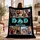 Personalized Dad Photo Collage Blanket – Custom 5 Photos & Kids Names, Love You Dad Father's Day Gift - 5
