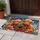 Two Highland Cows in Santa Hats for a Cozy Christmas Holiday Home Celebration Season Doormat - 4