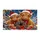 Two Highland Cows in Santa Hats for a Cozy Christmas Holiday Home Celebration Season Doormat - 6