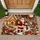 Santa, Gingerbread Cottage And Reindeer For A Magical Christmas Holiday Gathering Doormat - 1
