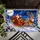 Vintage Santa Sleigh And Golden Reindeer For A Cozy Christmas Winter Home Doormat - 5