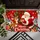 Santa Claus Reindeer Wreath Christmas Cheer for Holiday Home Entryway Decor Doormat - 5