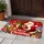 Santa Claus Reindeer Wreath Christmas Cheer for Holiday Home Entryway Decor Doormat - 4