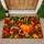 Autumn Pumpkin, Football and Maple Leaves for Cozy Thanksgiving Farmhouse Entryway Style Doormat - 1