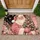 Pink Santa With Ornament Tree for Elegant Vintage Christmas Home Celebrations Doormat - 1