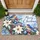 Bluebirds on Frosted Pine Branches for a Merry Christmas Holiday Celebration at Home Doormat - 1