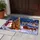 Snowman, Santa Sleigh, Reindeer & Cabin Christmas Scene for a Cozy Winter Holiday Home Doormat - 4