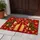 Red Gold Gift Bow and Holly Christmas Decor for Festive Holiday Homes Doormat - 4