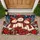 Three Snowmen and Red Gifts for Cozy Christmas Winter Holiday Home Seasonal Cheer Doormat - 1