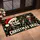 Santa Hat Skull and Skeletons for Spooky Christmas Celebrations and Holiday Home Style Doormat - 2