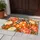 Polka Dot Pumpkin and Buffalo Plaid Bow and Peonies for Fall Thanksgiving Home Decor Doormat - 4