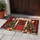 Red Door Christmas Wreath and Fir Trees for Rustic Farmhouse Holiday Home Entryway Doormat - 4