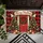 Red Door Christmas Wreath and Fir Trees for Rustic Farmhouse Holiday Home Entryway Doormat - 5