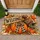 Autumn Football Pumpkin Welcome Scene for Harvest Season Home Entry and Sports Fans Doormat - 1
