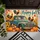 Teal Vintage Pickup Truck with Roosters and Pumpkins for Cozy Autumn Farmhouse Decor Doormat - 5