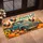 Teal Vintage Pickup Truck with Roosters and Pumpkins for Cozy Autumn Farmhouse Decor Doormat - 2