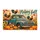 Teal Vintage Pickup Truck with Roosters and Pumpkins for Cozy Autumn Farmhouse Decor Doormat - 6