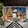 Snowman Reindeer Birch Forest Christmas Scene for Cozy Winter Holiday Homes Doormat - 5