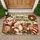 Vintage Santa Snowman Christmas Teacup Holiday Cheer for Cozy Farmhouse Homes Doormat - 1