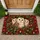 Christmas Owl Trio Holly Wreath Red Tartan for Cozy Holiday Home Decor Doormat - 1