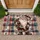 Nordic Christmas Gnome and Plaid Snowflakes for Rustic Winter Holiday Décor Doormat - 1