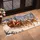 Santa Claus Sleigh and Two Reindeer in a Snowy Village for Cozy Christmas Homes Doormat - 2