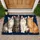 Four Tabby Cats Sitting Together for a Cozy Cat Lover Home, Gray White and Ginger Felines Doormat - 1
