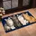 Four Tabby Cats Sitting Together for a Cozy Cat Lover Home, Gray White and Ginger Felines Doormat - 2