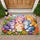 Five Colorful Kittens Among Flowers for Cheerful Springtime Living and Cat-Loving Homes Doormat - 1