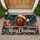 Dachshund Santa Hat Christmas Scene for Cozy Holiday Home Cheer and Seasonal Decorating Doormat - 1