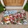 Five Red-Scarf Kittens With Cedar Boughs For A Cozy Christmas Home Doormat - 1