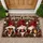Three Buffalo-Check Christmas Gnomes for Festive Holiday Home Décor and Winter Cheer Doormat - 1
