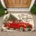 Vintage Red Christmas Pickup With Tree And Gifts For Holiday Home Decor Doormat - 1