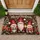 Three Christmas Gnomes and Evergreen Trees for Cozy Holiday Homecoming Cheer Doormat - 1