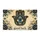 Golden Blue Hamsa Hand with Evil Eye for Bohemian Good Fortune and Housewarming Gifts Doormat - 6