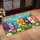 Eight Colorful Cats Holding Hearts in a Spring Garden for Cheerful Cat Lover Homes Doormat - 2