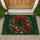 Evergreen Christmas Wreath with Red Bow for Festive Holiday Home Decorating Doormat - 1