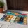 Seven Colorful Umbrellas and Expressive Cats for Rainy Day Cat Lovers Doormat - 4