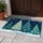 Four Folk Art Christmas Trees with Hearts and Snowflakes for Cozy Holiday Entryways Doormat - 4