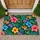 Tropical Hibiscus, Bird Of Paradise and Palm Leaves for a Vibrant Botanical Entryway Doormat - 1