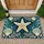 Navy Ocean Starfish and Seashells for Relaxed Coastal Summer Home Décor Lovers Doormat - 1