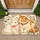 Watercolor Cat Pair with Tiny Flowers for a Cozy Cat-Lover Home and Pet-Themed Living Doormat - 1