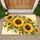 Golden Sunflower Cluster for Cheerful Seasonal Entryway and Farmhouse Home Decor Style Doormat - 1