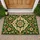 European Green Floral Mosaic Medallion for Elegant Botanical Home Styling Lovers Doormat - 1