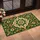 European Green Floral Mosaic Medallion for Elegant Botanical Home Styling Lovers Doormat - 2