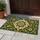 European Green Floral Mosaic Medallion for Elegant Botanical Home Styling Lovers Doormat - 4