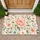 Morandi Floral Circles for Calm Bathroom and Bedroom Decorating Doormat - 1