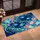 Deep Blue Coral and Lily Pond Fish for Coastal Home Living Doormat - 2